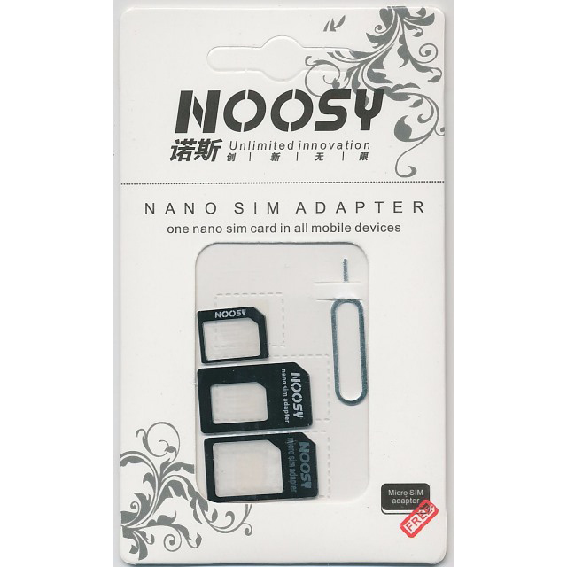 ADAPTOR ΚΑΡΤΑΣ SIM NOOSY SET 3 σε1  Micro/Nano