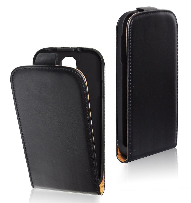 ALCATEL IDOL 2 mini S - ΘΗΚΗ ΔΕΡΜΑΤΙΝΗ FLIP ΜΑΥΡΗ