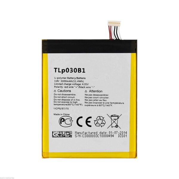 ALCATEL Pop S7 - ORIGINAL BATTERY 3000mAh  (=TLp030B1) BULK