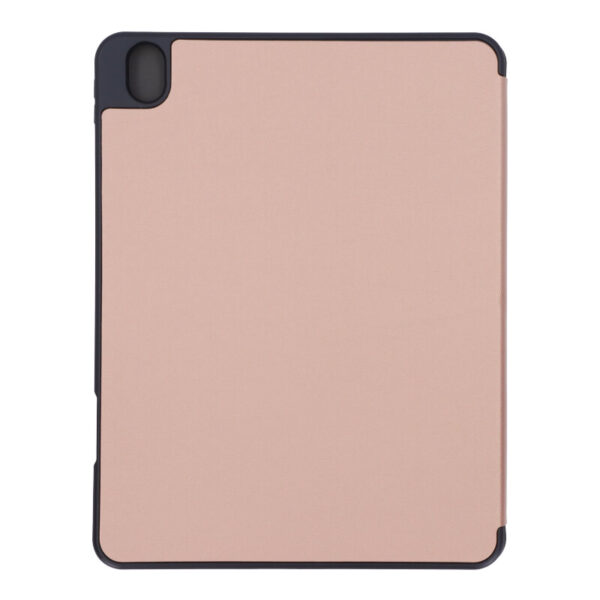 APPLE iPad Air 4 2020 10.9" - Triple Folding Leather Case with TPU Pen Slot Rose Gold