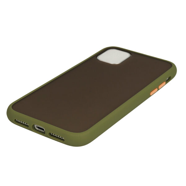 APPLE iPhone 11 Pro - ΘΗΚΗ ΣΙΛΙΚΟΝΗΣ VENNUS COLOR BUTTON BUMPER OLIVE