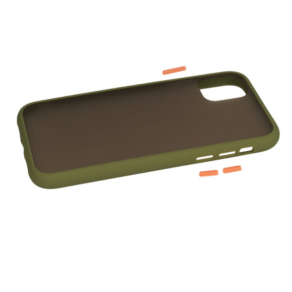 APPLE iPhone 11 Pro - ΘΗΚΗ ΣΙΛΙΚΟΝΗΣ VENNUS COLOR BUTTON BUMPER OLIVE