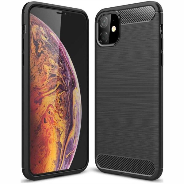 APPLE iPhone 12 Mini - ΘΗΚΗ ΣΙΛΙΚΟΝΗΣ CARBON ΜΑΥΡΗ