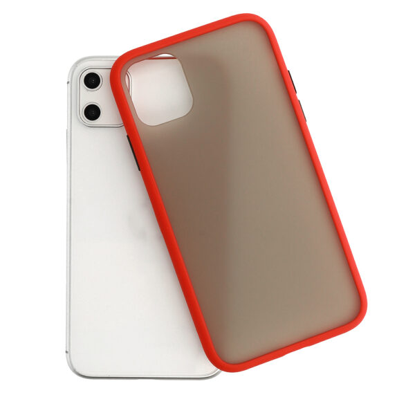 APPLE iPhone 12 Pro Max - ΘΗΚΗ ΣΙΛΙΚΟΝΗΣ VENNUS COLOR BUTTOΝ BUMPER RED
