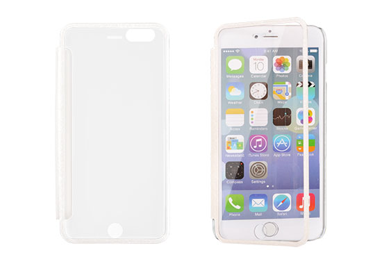 APPLE iPhone 4/4S - ΘΗΚΗ MEGA VIEW BOOK STYLE ΜΕ ΠΑΡΑΘΥΡΟ, ΑΣΠΡΗ