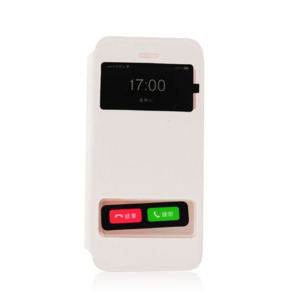 APPLE iPhone 4/4S - ΘΗΚΗ S-VIEW BOOK STYLE ΜΕ ΠΑΡΑΘΥΡΟ, ΑΣΠΡΗ