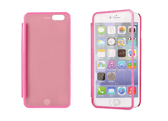 APPLE iPhone 6 Plus - ΘΗΚΗ MEGA VIEW BOOK STYLE ΜΕ ΠΑΡΑΘΥΡΟ, ΡΟΖ