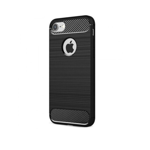 APPLE iPhone 7 / 8 / SE 2020 - ΘΗΚΗ ΣΙΛΙΚΟΝΗΣ CARBON ΜΑΥΡΗ