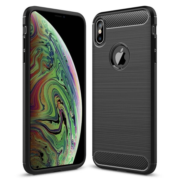 APPLE iPhone Xs Max - ΘΗΚΗ ΣΙΛΙΚΟΝΗΣ CARBON ΜΑΥΡΗ