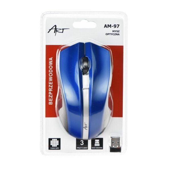 ART AM-97 Optical Wireless Mouse Blue