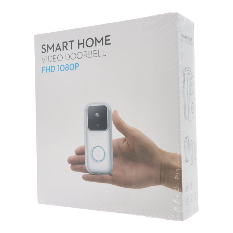 B60 Smart Video Doorbell Camera Door Bell with 170° View Night Vision Motion Detection 2 Way Audio Phone App White