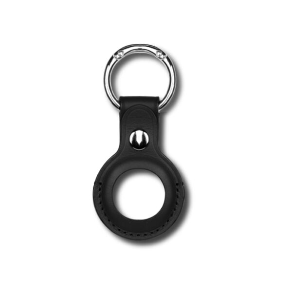 DEVIA AirTag Leather Key Ring Black