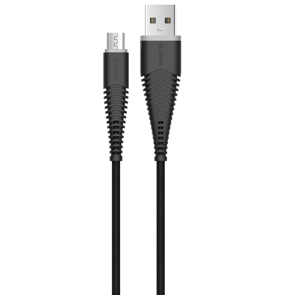 DEVIA Fish 1 Series Cable for Micro USB Black (5V 2.4A,1.5M)
