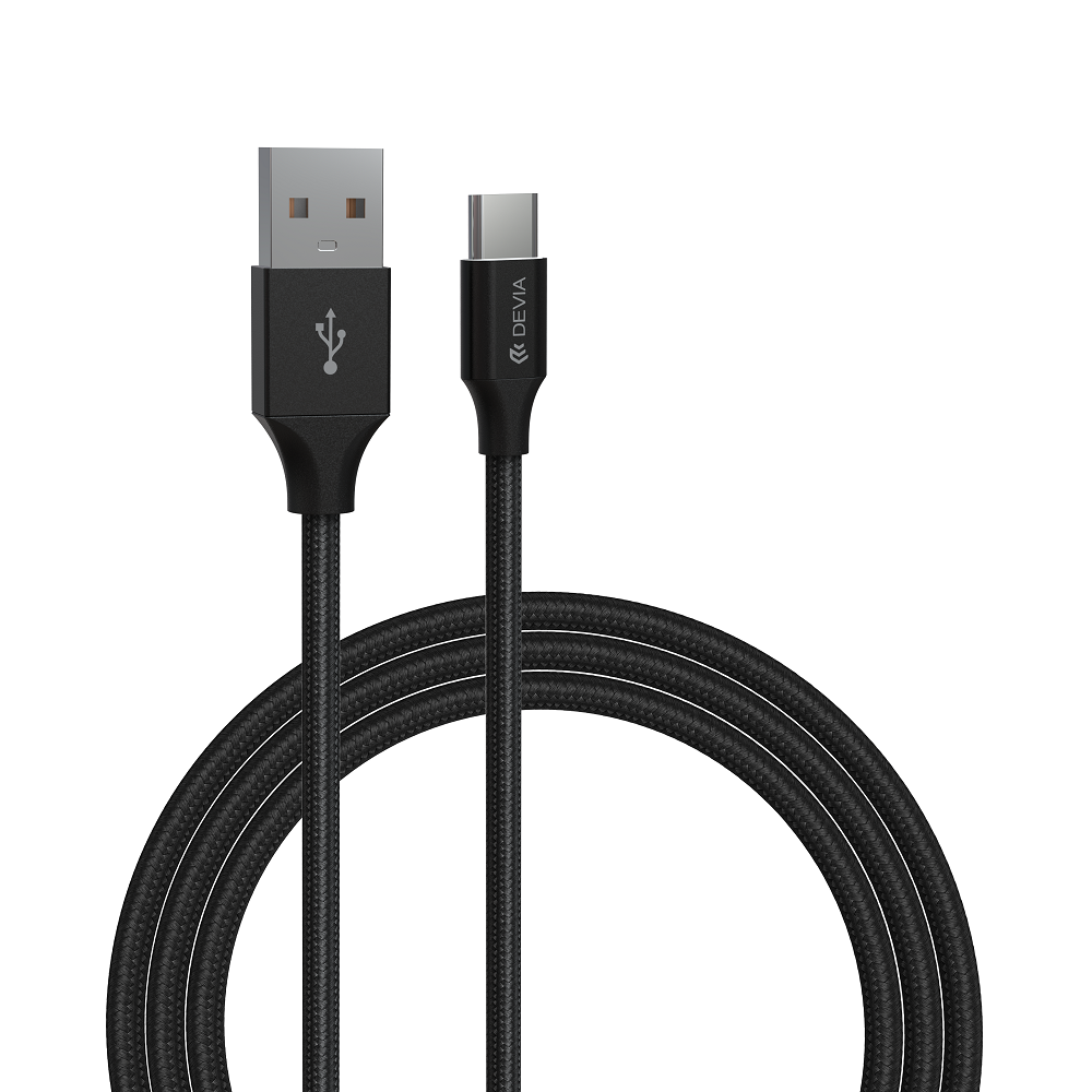 DEVIA Gracious Series data Cable for Type-C Black (5V,2.4A 1M)