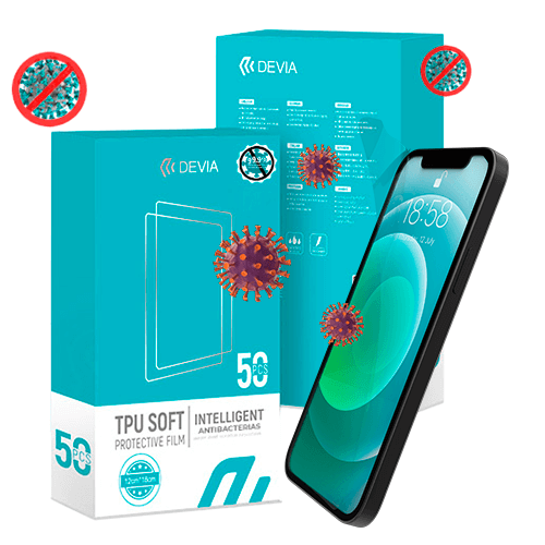 DEVIA Intelligent Antibacterial Front Film Anti-Crash for Mobile Phone 50pcs