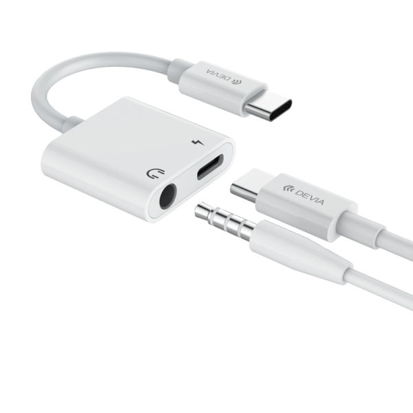 DEVIA Smart series Adapter Type-c to type-c + DC3.5 White