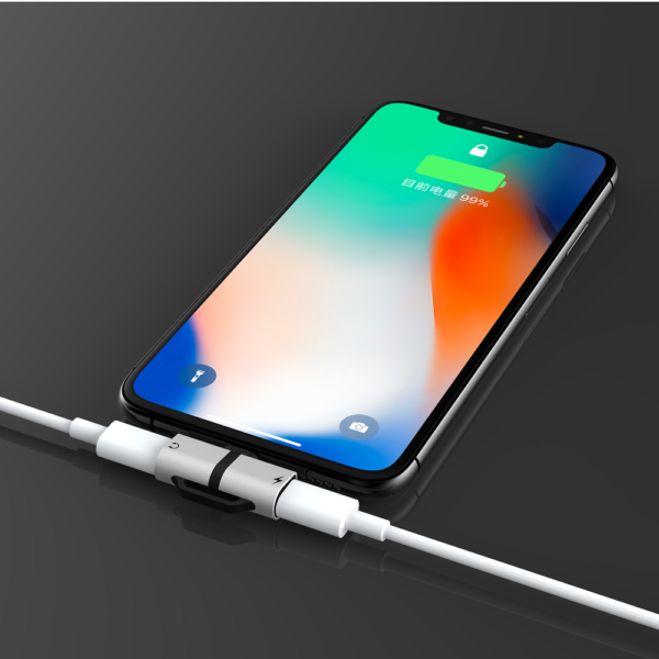DEVIA Smart series Adapter lightning to Dual lightning (aluminum alloy) Black