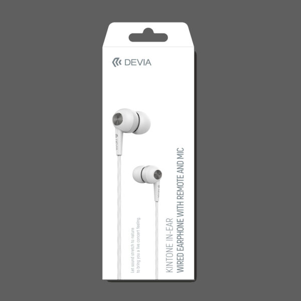 DEVIA kintone Headset (3.5mm) WIRED EARPHONES HANDS FREE White