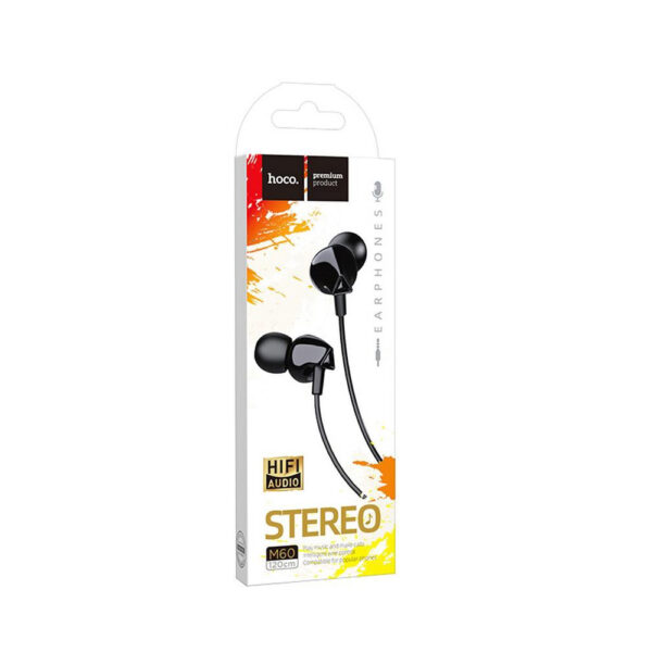 HOCO - M60 STEREO WIRED EARPHONES HANDS FREE BLACK