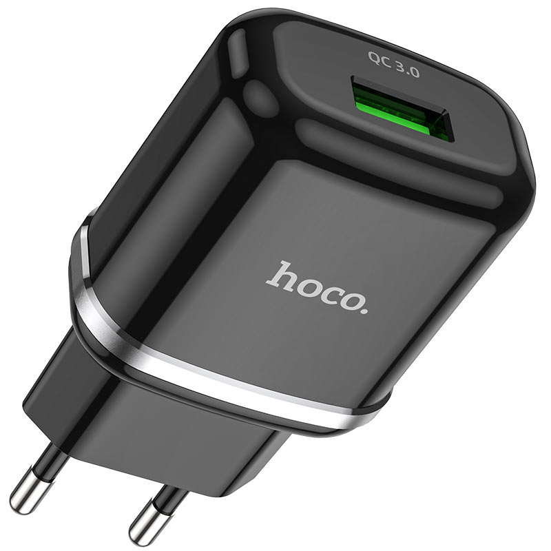 HOCO - N3 VIGOUR TRAVEL CHARGER SINGLE USB QC3.0 18W BLACK