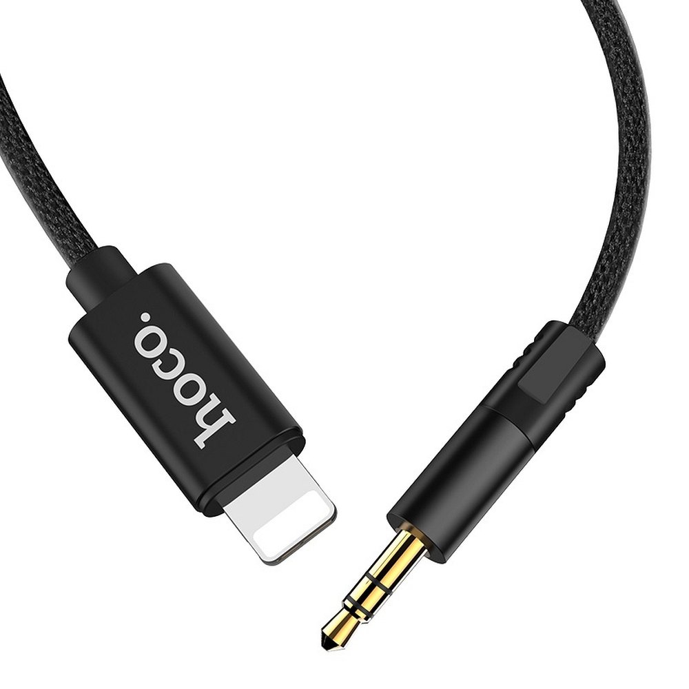 HOCO - UPA13 AUX AUDIO CABLE 3,5mm TO LIGHTNING BLACK