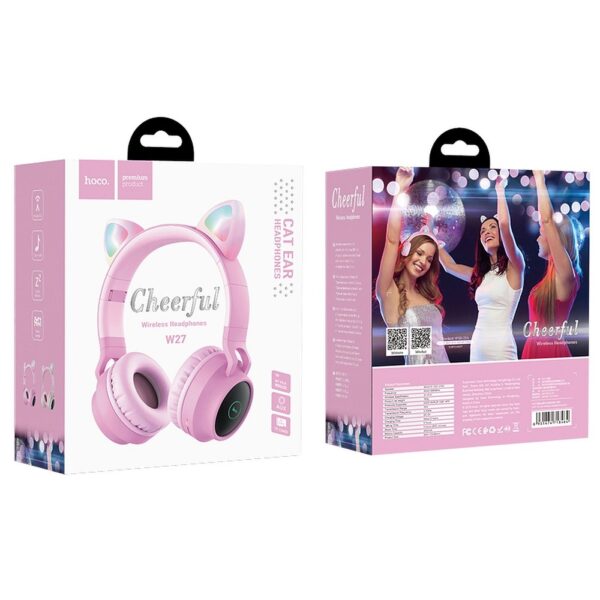 HOCO - W27 CAT EAR BLUETOOTH HEADPHONES PINK