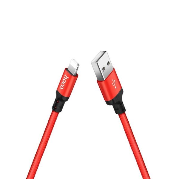 HOCO - X14 DATA CABLE LIGHTNING 1m BLACK RED