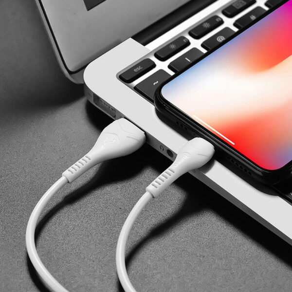 HOCO - X37 COOL POWER FAST CHARGE DATA CABLE LIGHTNING 2.4A 1m WHITE