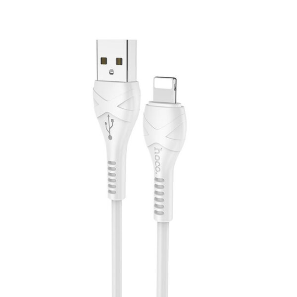 HOCO - X37 COOL POWER FAST CHARGE DATA CABLE LIGHTNING 2.4A 1m WHITE