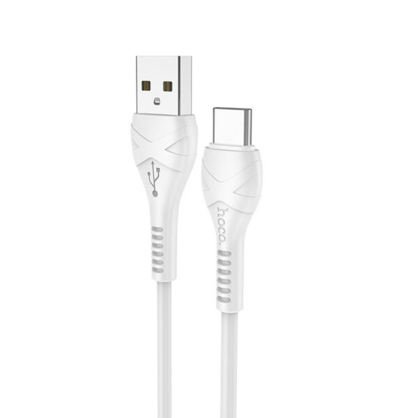 HOCO - X37 COOL POWER FAST CHARGE DATA CABLE TYPE C 2.4A 1m WHITE