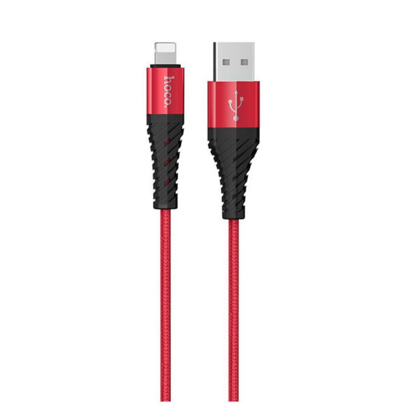 HOCO - X38 COOL QUICK CHARGE DATA CABLE LIGHTNING 2.4A 1m RED