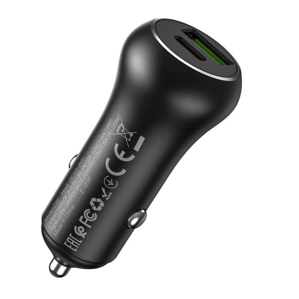 HOCO - Z38 RESOLUTE CAR CHARGER PD20W + QC3.0 FAST CHARGING 38W BLACK