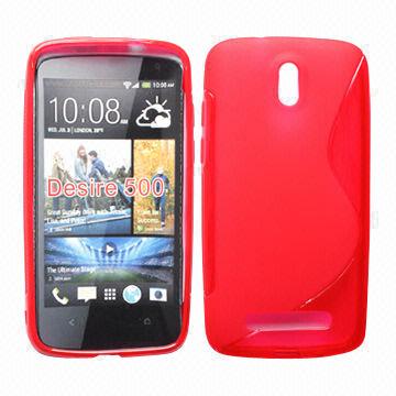 HTC Desire 500 -  ΣΙΛΙΚΟΝΗΣ S-CASE ΚΟΚΚΙΝΗ
