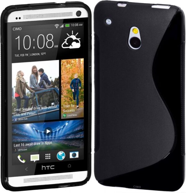 HTC ONE mini - ΘΗΚΗ ΣΙΛΙΚΟΝΗΣ S-CASE ΜΑΥΡΗ