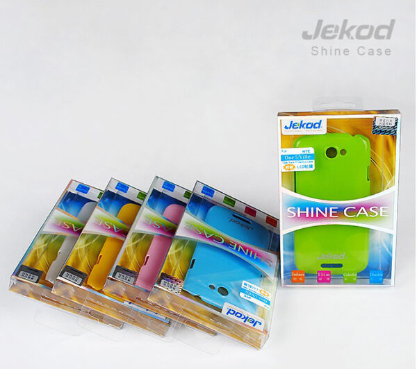 HTC One S - ΘΗΚΗ JEKOD SHINE HARD CASE ΓΥΑΛΙΣΤΕΡΗ ΠΛΑΤΗ ΑΣΠΡΗ