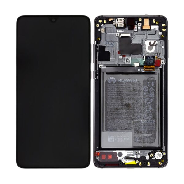 HUAWEI Mate 20 - LCD + Touch + Frame + Battery Black Original Service Pack 02352ETG