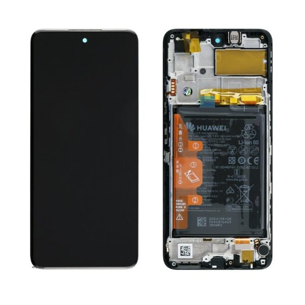 HUAWEI P Smart (2021) - LCD + Touch + Frame + Battery Black Original Service Pack