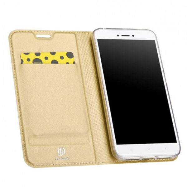HUAWEI P Smart (2021) - ΘΗΚΗ BOOK STYLE DUX SKIN ΜΑΓΝΗΤΙΚΗ ΧΡΥΣΗ