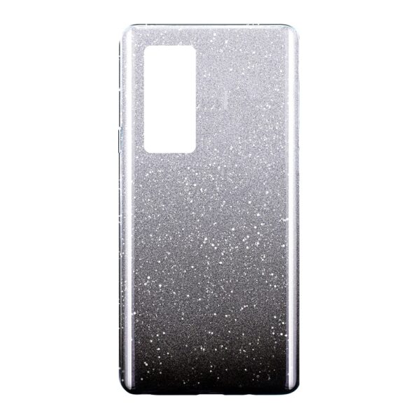 HUAWEI P40 PRO - ΘΗΚΗ ΣΙΛΙΚΟΝΗΣ SHINING DUAL COLOR ΜΑΥΡΗ