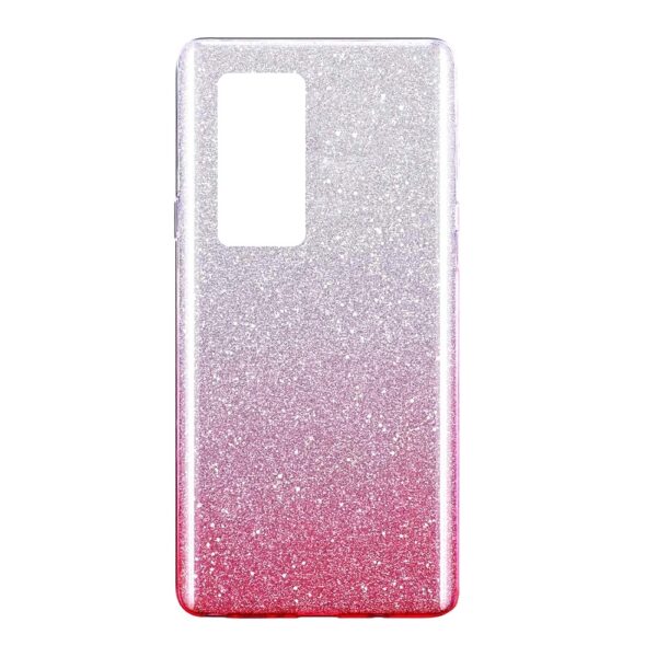 HUAWEI P40 PRO - ΘΗΚΗ ΣΙΛΙΚΟΝΗΣ SHINING DUAL COLOR ΡΟΖ