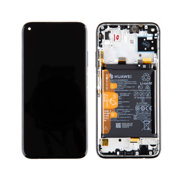 HUAWEI P40 lite / P20 Lite (2019) - LCD + Touch + Frame + Battery Black Original Service Pack