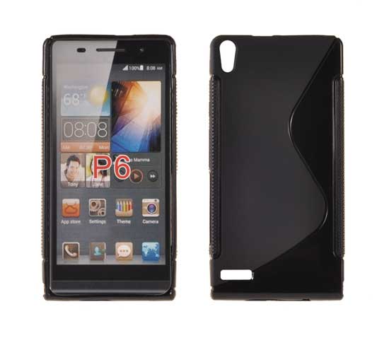 HUAWEI P6 - ΘΗΚΗ ΣΙΛΙΚΟΝΗΣ S-CASE ΜΑΥΡΗ