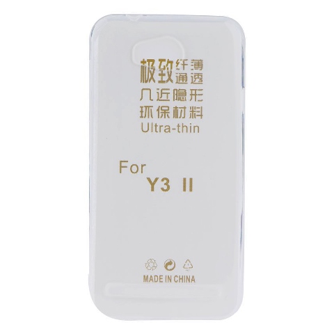 HUAWEI Y3 II (2016) - ΘΗΚΗ ΣΙΛΙΚΟΝΗΣ ULTRA SLIM 0,3mm ΔΙΑΦΑΝΗ