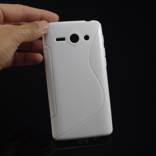 HUAWEI Y530 - ΘΗΚΗ ΣΙΛΙΚΟΝΗΣ S-CASE ΑΣΠΡΗ
