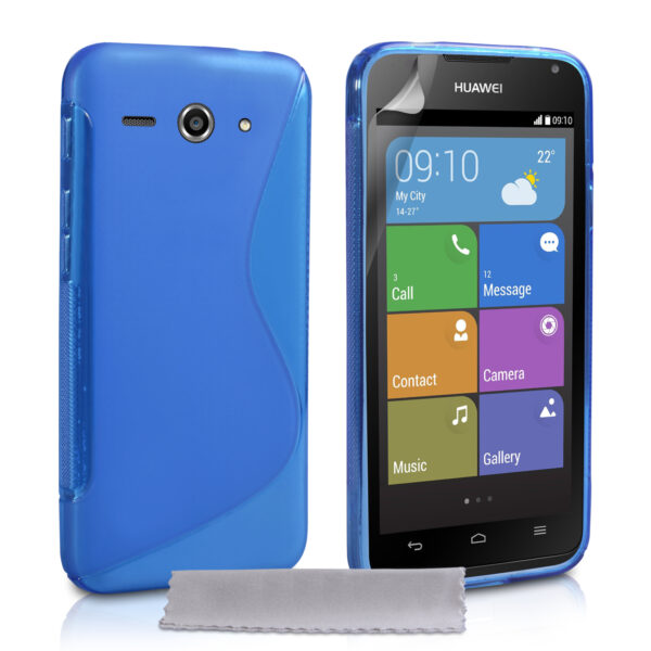 HUAWEI Y530 - ΘΗΚΗ ΣΙΛΙΚΟΝΗΣ S-CASE ΜΠΛΕ