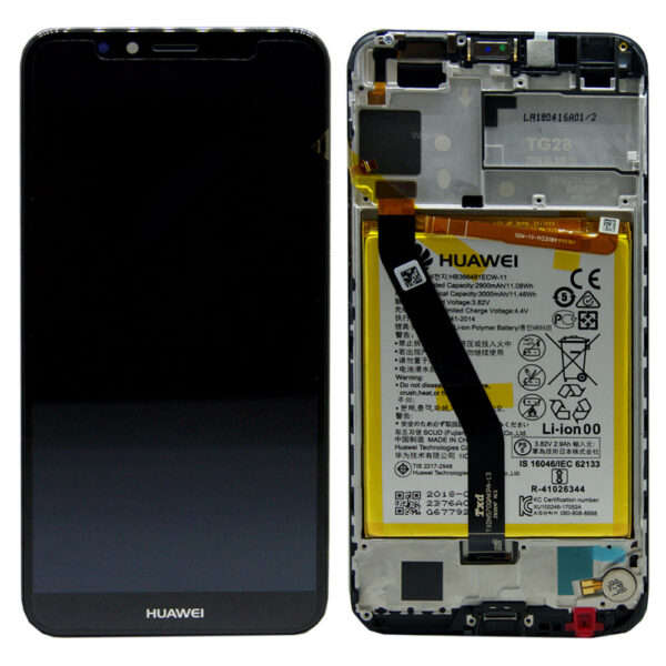 HUAWEI Y6 (2018) / Y6 Prime (2018) - LCD + Touch + Frame+ Battery Black Original Service Pack