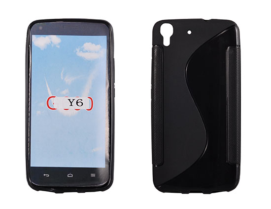 HUAWEI Y6 - ΘΗΚΗ ΣΙΛΙΚΟΝΗΣ S-CASE ΜΑΥΡΗ