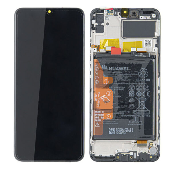 HUAWEI Y6p - LCD + Touch + Frame+ Battery Black Original Service Pack