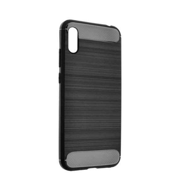 HUAWEI Y6p - ΘΗΚΗ ΣΙΛΙΚΟΝΗΣ CARBON ΜΑΥΡΗ