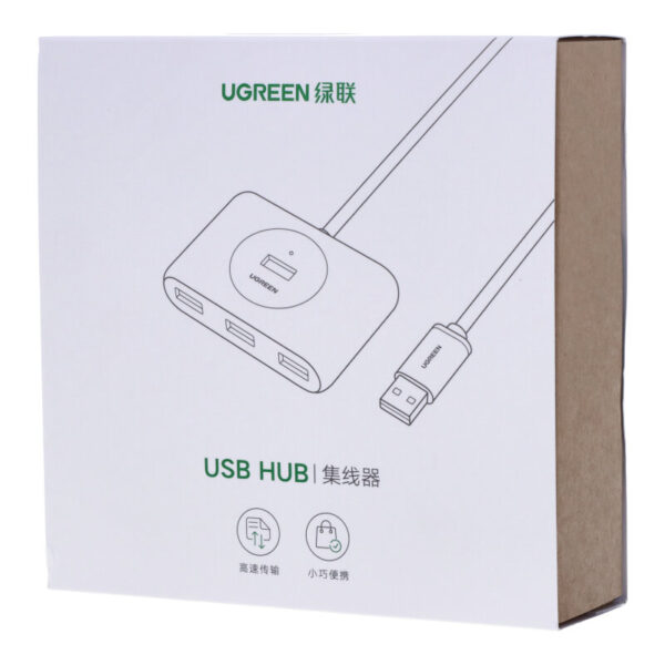 HUB UGREEN 40850 1M USB + Type-C to x4 USB 3.0 Ports Black